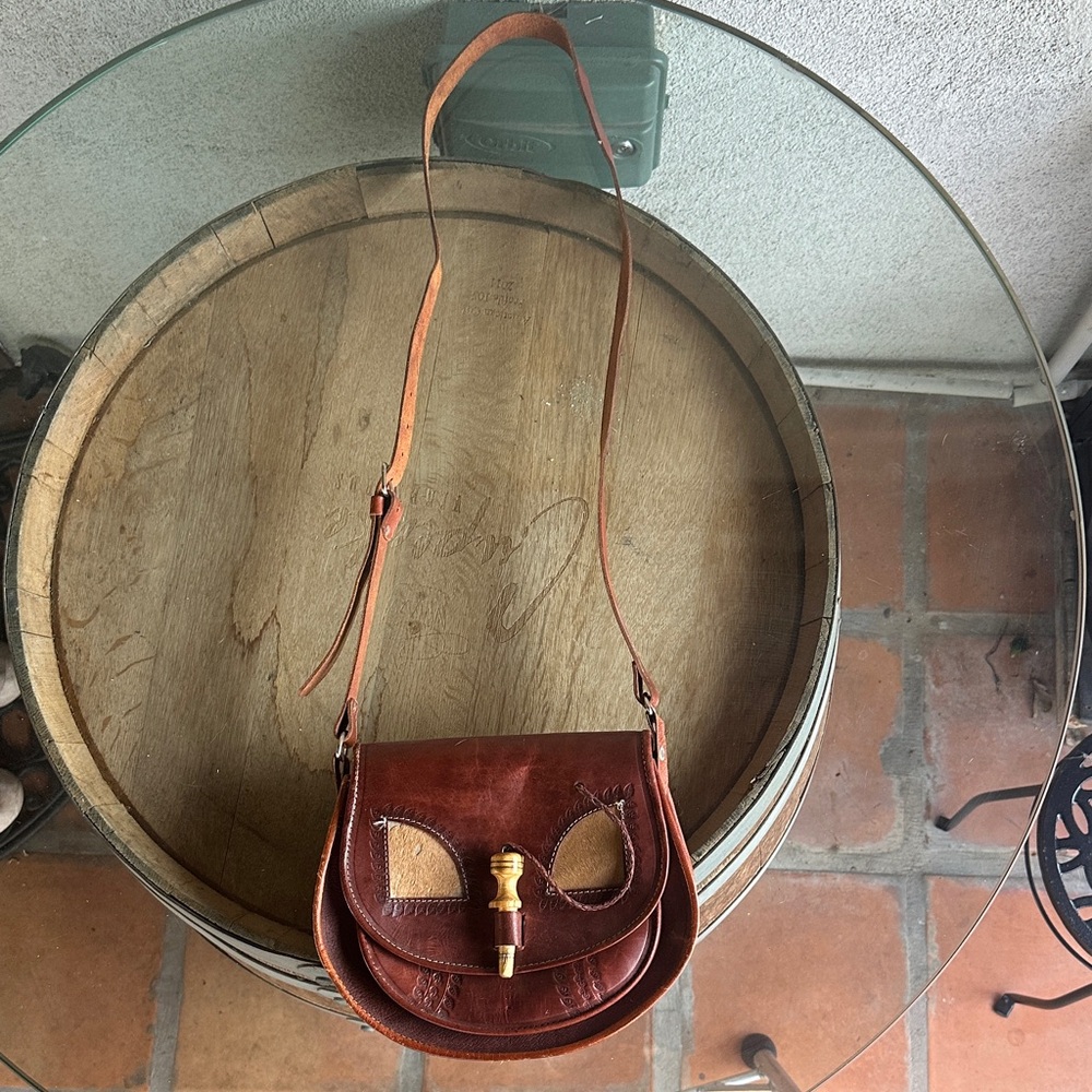 Brown Leather Crossbody Bag